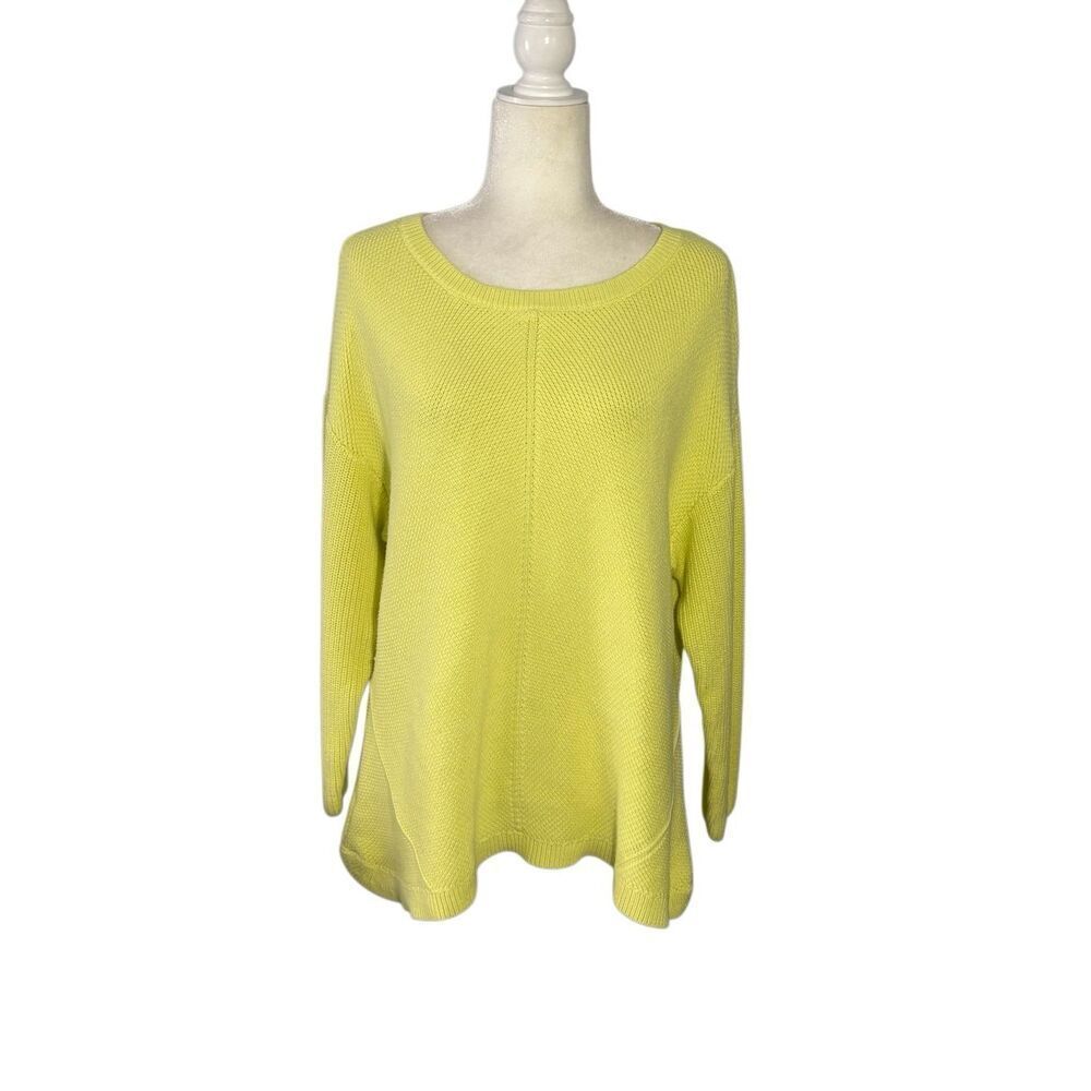 Talbots Solid Citrus Honey shaker knit long sleeve sweater - 2XP